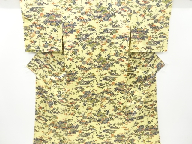 JAPANESE KIMONO / VINTAGE KOMON KIMONO / CHAYATSUJI